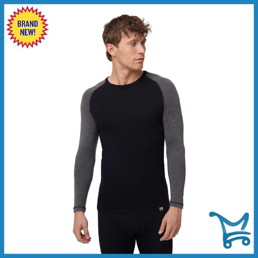 Men's Merino Wool Thermal Base Layer Top Long Sleeve